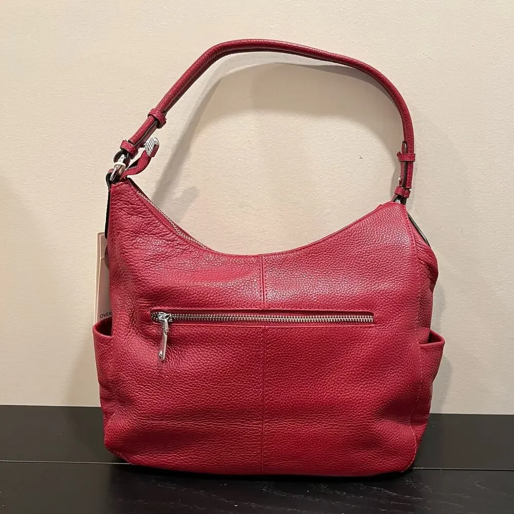 NWT Over Earth Leather Shoulder Hobo Bag Purse